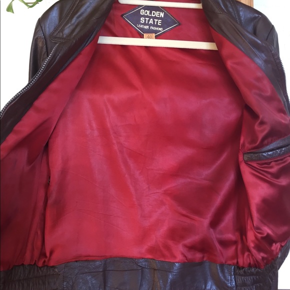 🍂🍁🍂 GOLDEN STATE GENUINE LEATHER JACKET!! - Picture 14 of 16